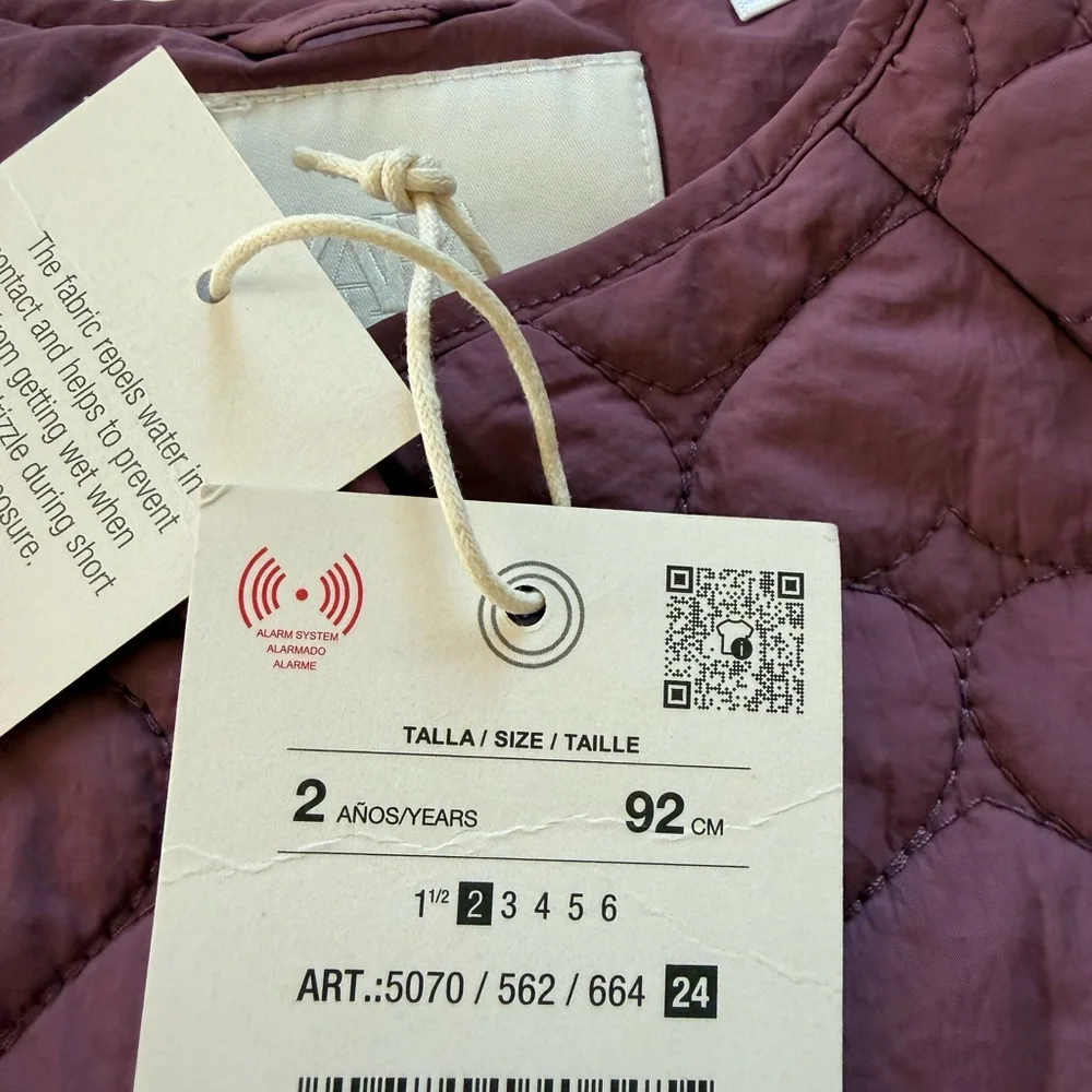 ZARA WATER REPELLENT LABEL PADDED JACKET - Picture 2 of 4
